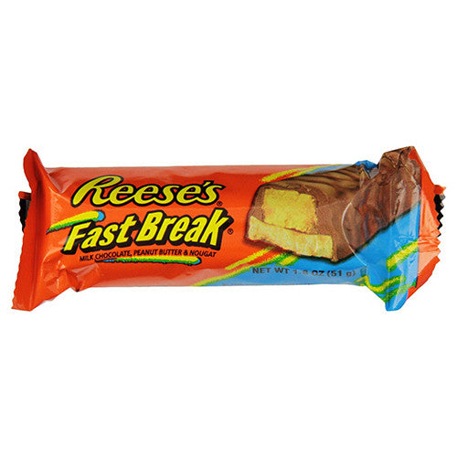 Reeses Fastbreak Bar, Milk Chocolate, Peanut Butter And Nougat - 1.8 Oz, 18 Pack
